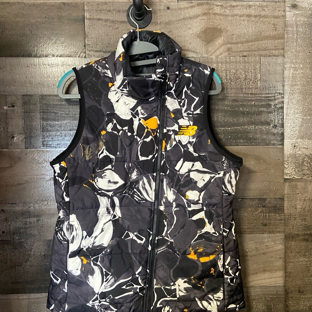 New Balance Black and White Vest with Yellow Accents